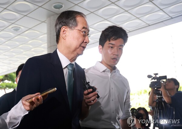 19일 내란특검 출석하는 한덕수 전 총리. [사진=연합뉴스]