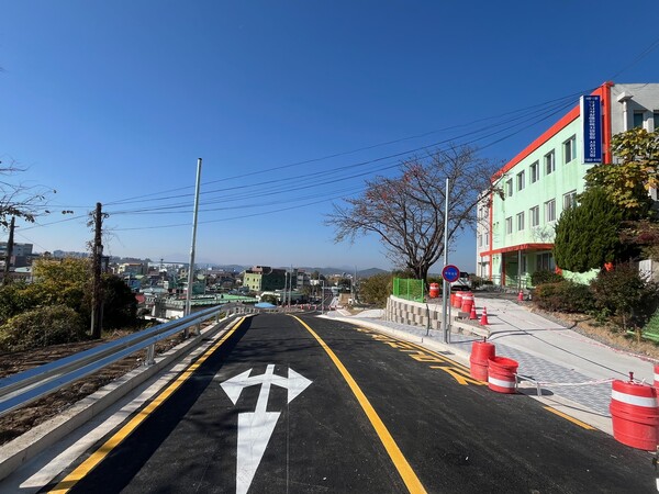 구.사천청사~ 구.동성초교 간 도시계획도로 개통 (제공=사천시)