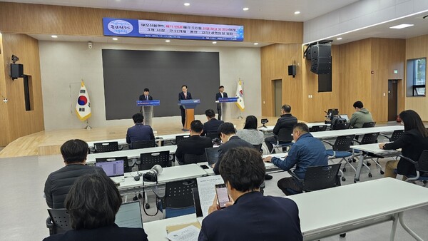 3개 시장·군수(고성·거제·통영), SK오션플랜트 매각 반대 공동입장 표명(제공=고성군)