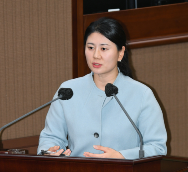 질문하는 박수빈 서울시의원.［사진＝서울시의회 제공｣