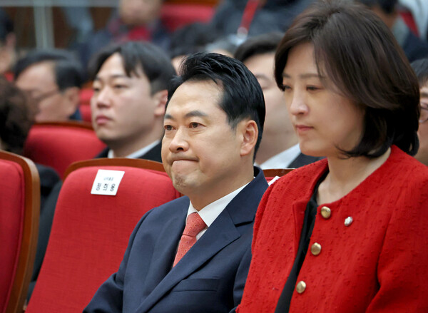 국민의힘 장동혁 대표가 20일 서울 강남구 SETEC컨벤션센터에서 열린 2025 전국 당협 사무국장 직무연수 및 성과공유회에 참석하고 있다. [사진=연합뉴스]