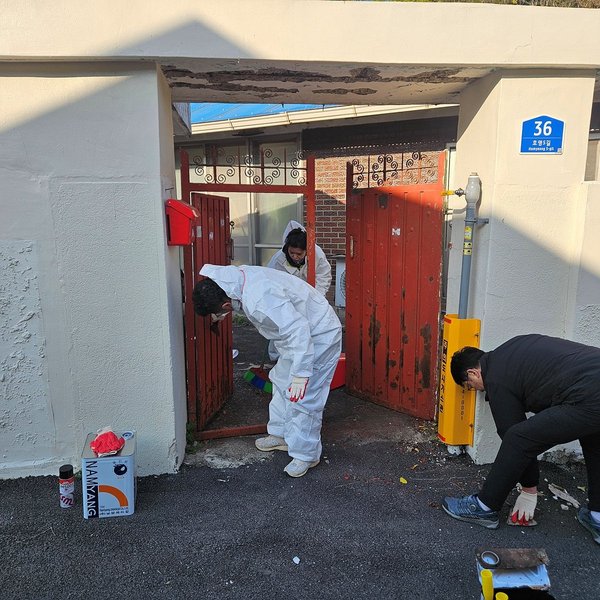 ▲ 삼일동 연합청년회, 재능기부 (사진=여수시 제공)