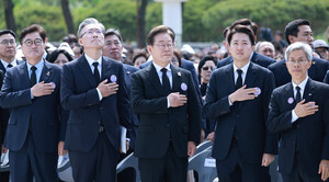 5.18민주화운동 <b>기념식</b>...이재명·이준석·권영국 참석, <b>김문수 불참</b>